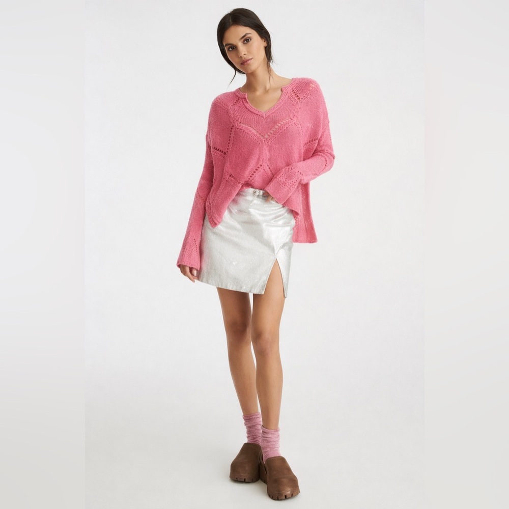 PILCRO POINTELLE CASHMERE SWEATER